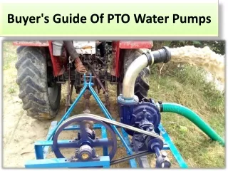 Advantages & works of PTO water pumps