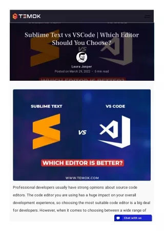 sublime text vs vscode which editor should