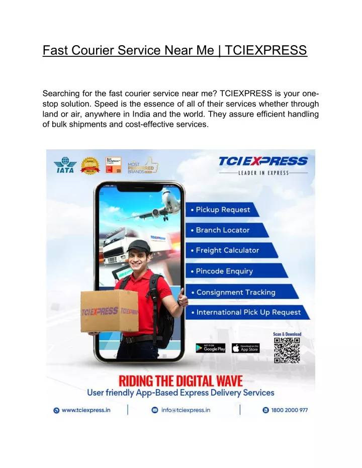 fast courier service near me tciexpress