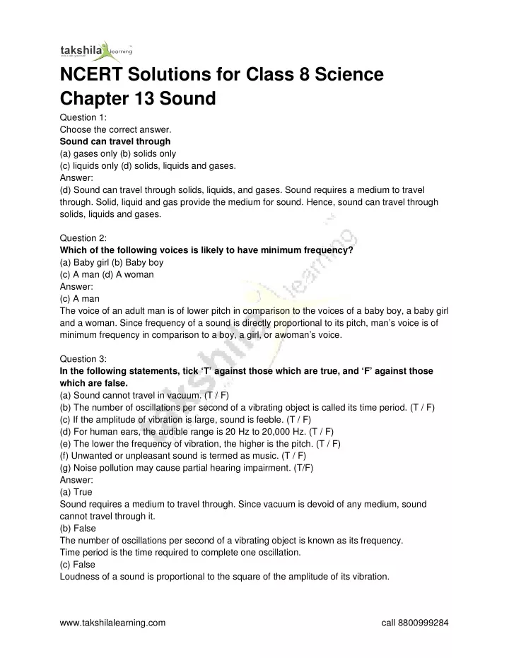 ncert solutions for class 8 science chapter