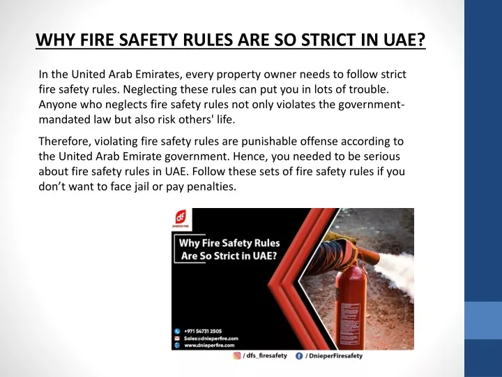 why fire safety rules are so strict in uae