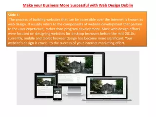 Make your Business More Successful with Web Design Dublin