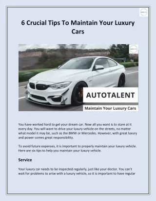 6 Crucial Tips To Maintain Your Luxury Cars-converted