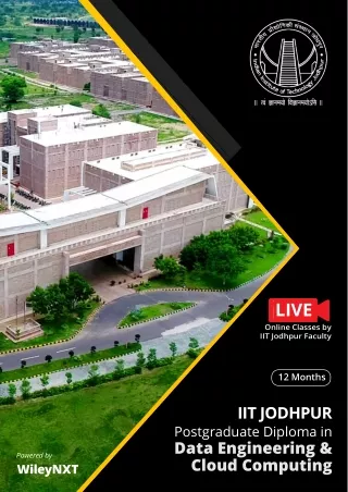 IIT Jodhpur Postgraduate Diploma in Data Engineering & Cloud Computing