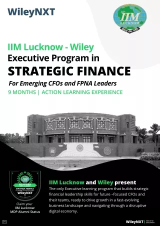 Strategic Finance | Strategic Management Finance | Short Term Courses in Finance