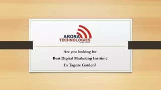Are you looking for best Digital Marketing Training Institute in Tagore Garden