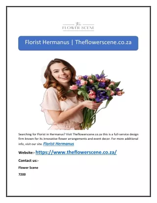 Florist Hermanus | Theflowerscene.co.za