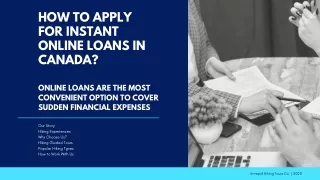 How to Apply for Instant Online Loans in Canada
