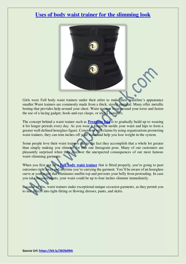 uses of body waist trainer for the slimming look