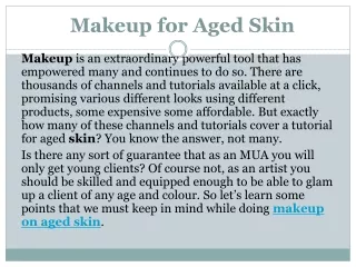 makeup for aged skin