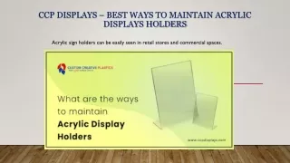 ccp displays best ways to maintain acrylic displays holders
