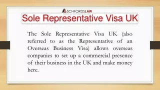 UK Business Visa | Sole Representative Visa UK