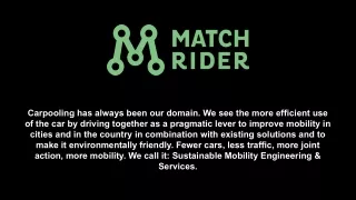 Carpooling Services Germany - Match Rider