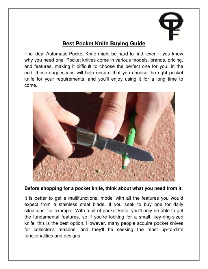 best pocket knife buying guide