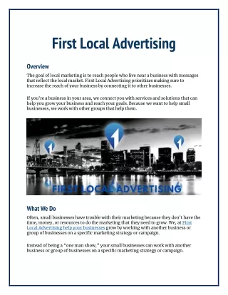 First Local Advertising