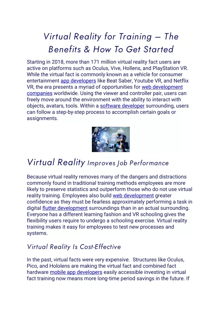 virtual reality for training the benefits