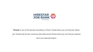 Job Consultancy in Kochi