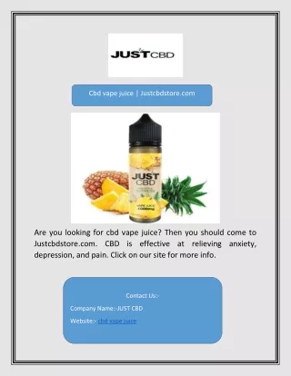 cbd vape juice