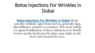 botox injections for wrinkles in dubai