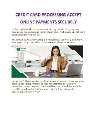 Credit Card Processing Accept Online Payments Securely