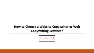 how to choose a website copywriter