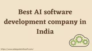 Best AI software development company in India