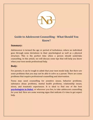 Get the Best and Most Trustworthy Psychologists in Dubai