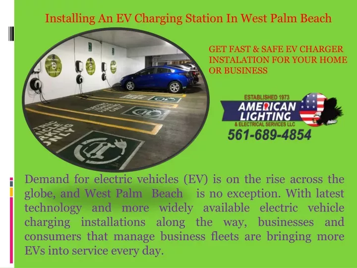 installing an ev charging station in west palm