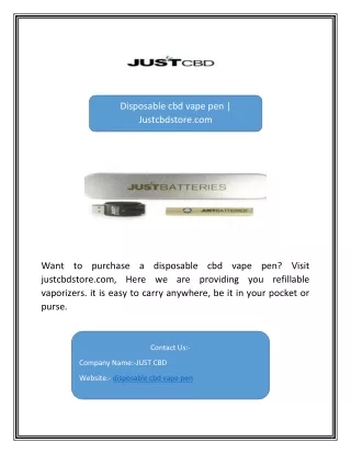 disposable cbd vape pen