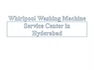 Whirlpool Washing Machine