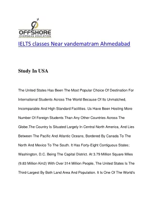 IELTS classes near vandematram ahmedabad- Offshore Overseas