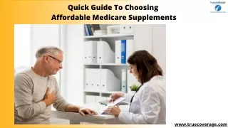 quick guide to choosing affordable medicare