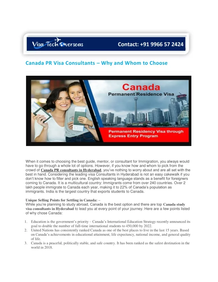 canada pr visa consultants why and whom to choose
