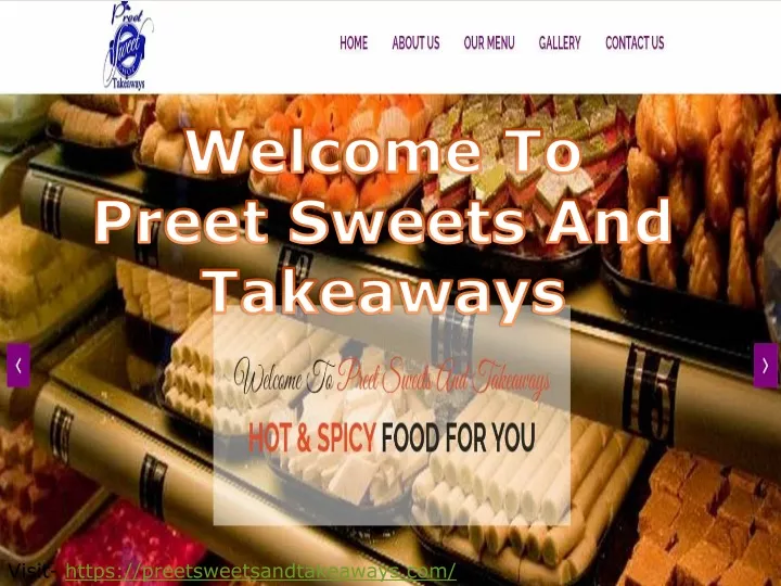 welcome to preet sweets and takeaways