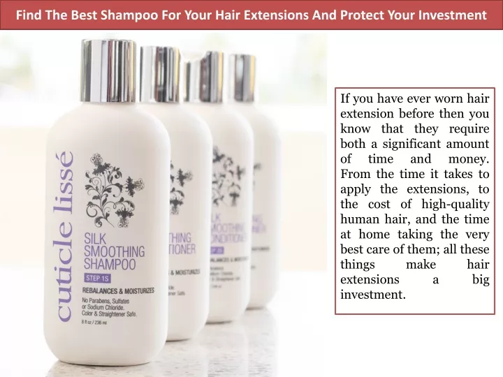 find the best shampoo for your hair extensions and protect your investment