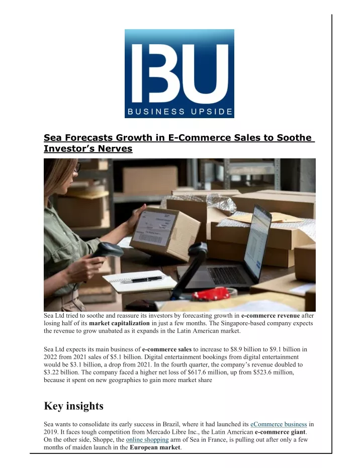 sea forecasts growth in e commerce sales