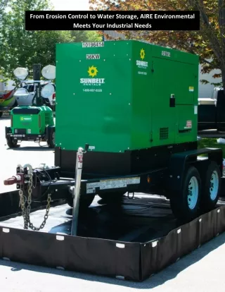 From Erosion Control to Water Storage, AIRE Environmental Meets Your Industrial Needs