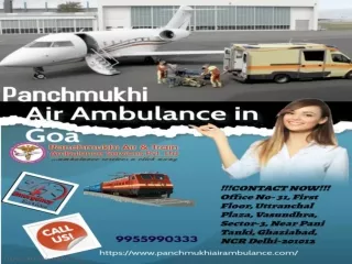 Now Use Panchmukhi Air Ambulance Service in Goa with Life Care Support Unit
