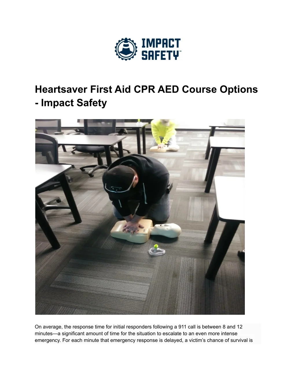 PPT - Heartsaver First Aid CPR AED Course Options - Impact Safety ...