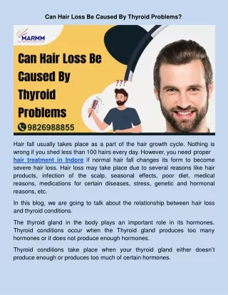 can hair loss be caused by thyroid problems