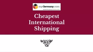 Cheapest International Shipping | myGermany