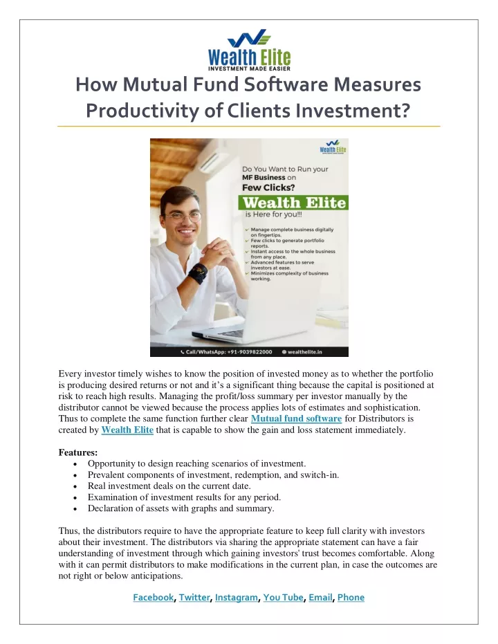 how mutual fund software measures productivity