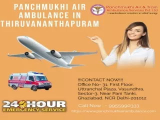Get Air Ambulance Service in Thiruvananthapuram with Quick Migration by Panchmukhi