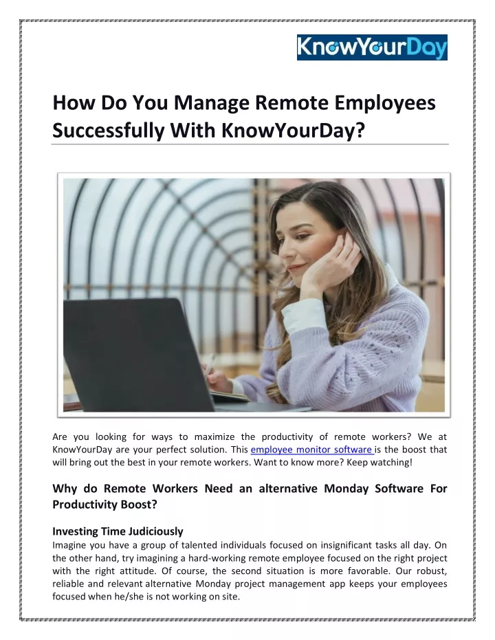 how do you manage remote employees successfully