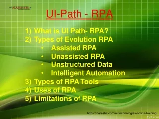 UI Path Online Training - NareshIT