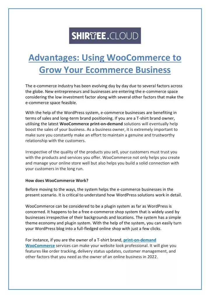 advantages using woocommerce to grow your