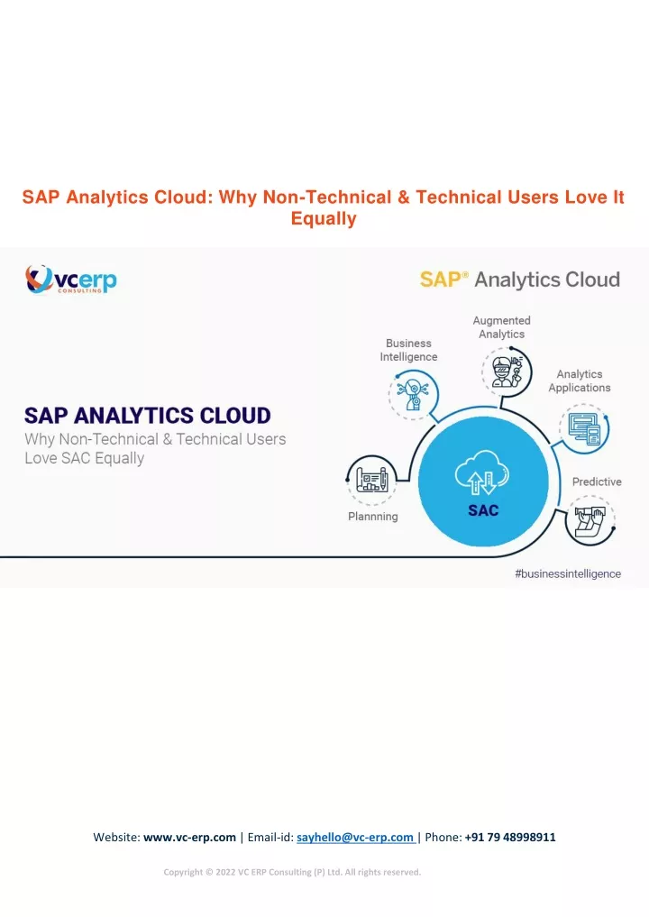 sap analytics cloud why non technical technical