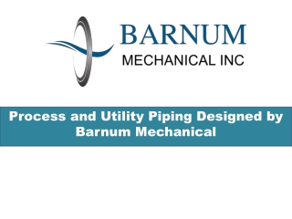 process and utility piping designed by b arnum