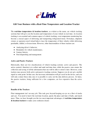 gift your business with a real time temperature
