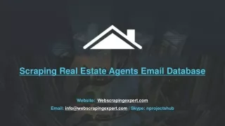 scraping real estate agents email database